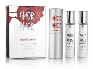 Cacharel "Amor Amor" Twist & Spray 3х20ml women. Купить туалетную воду недорого в интернет-магазине.