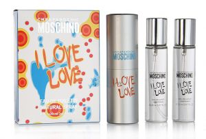 Moschino "I Love Love" Twist & Spray 3х20ml women. Купить туалетную воду недорого в интернет-магазине.
